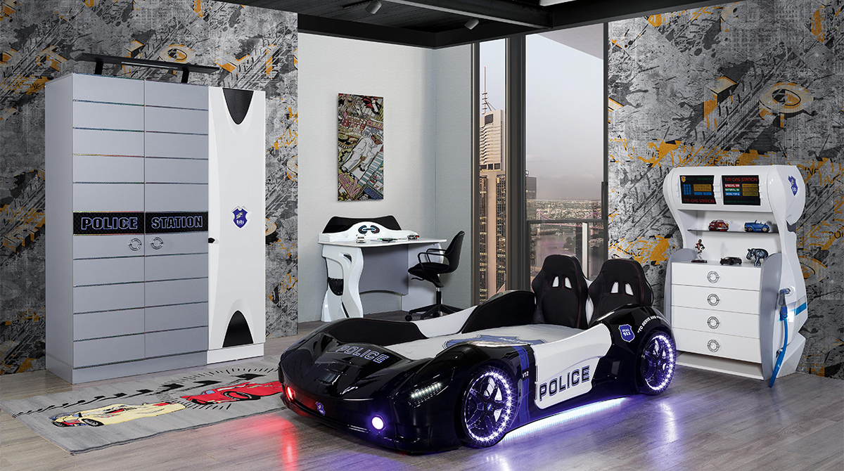 Children's Room with Police Car